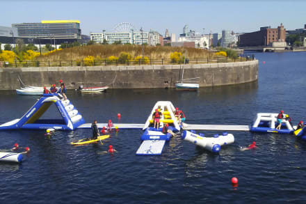 Inflatable Assault Course — Stag Do activity in Chester