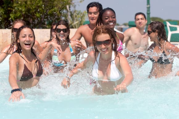 Hot Spring Pool Entry With Transfers Hen Do Ideas