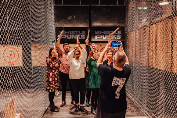 London Axe Throwing & Drinks Corporate Event Ideas