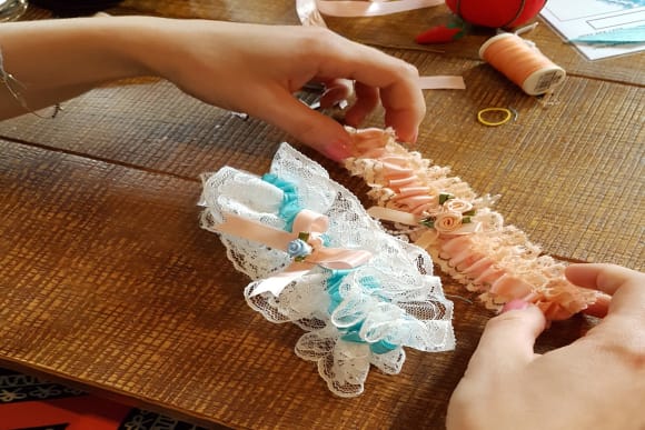 Sheffield Garter Making at a City Centre Venue Hen Do Ideas