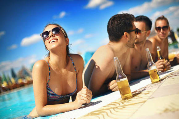 Tenerife Monkey Beach Pool Party -  Bed Reservation Hen Do Ideas