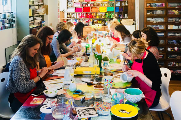 London Ceramic Painting Hen Do Ideas