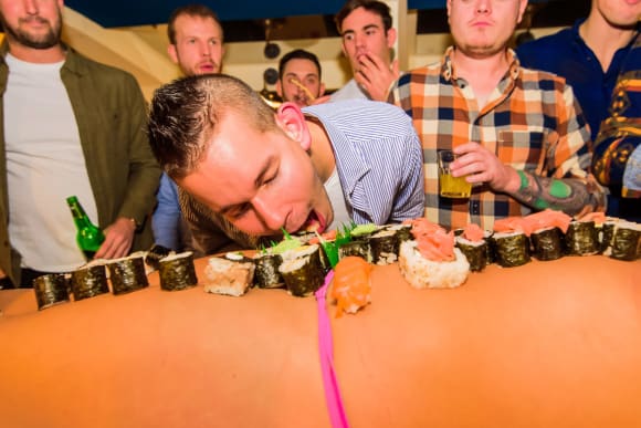 Budapest Live Body Table - Sushi Girl Stag Do Ideas
