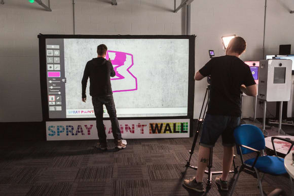 Newcastle Spray Paint Wall Corporate Event Ideas
