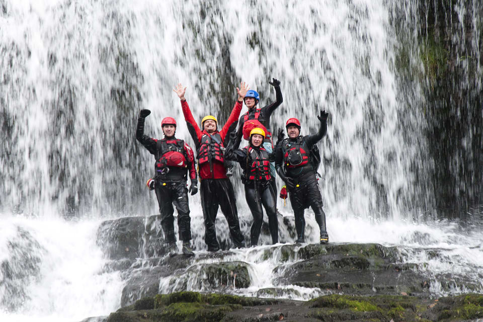 Gorge Scrambling — Stag Do activity in Swansea