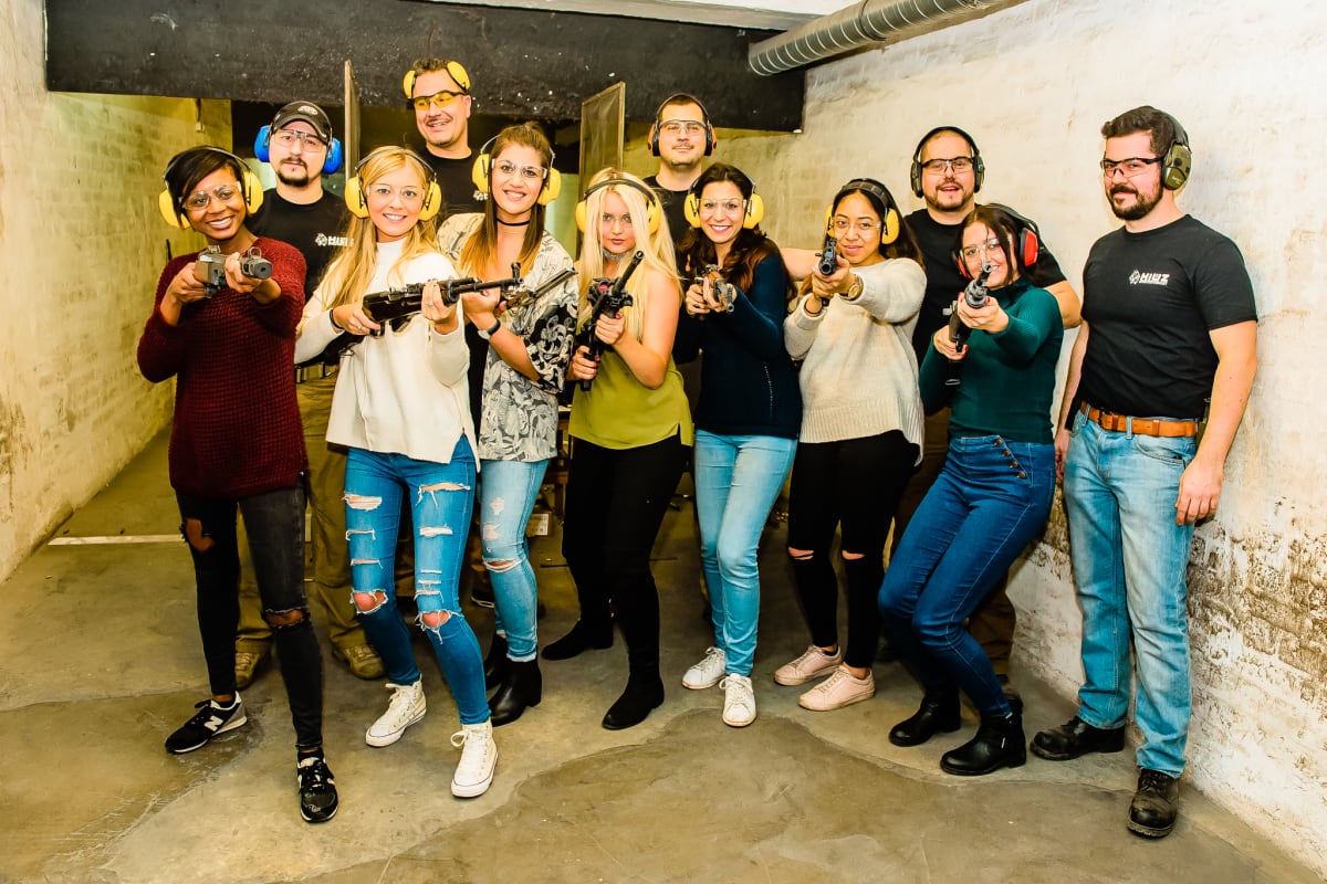 budapest shooting range chillisauce staff hen group