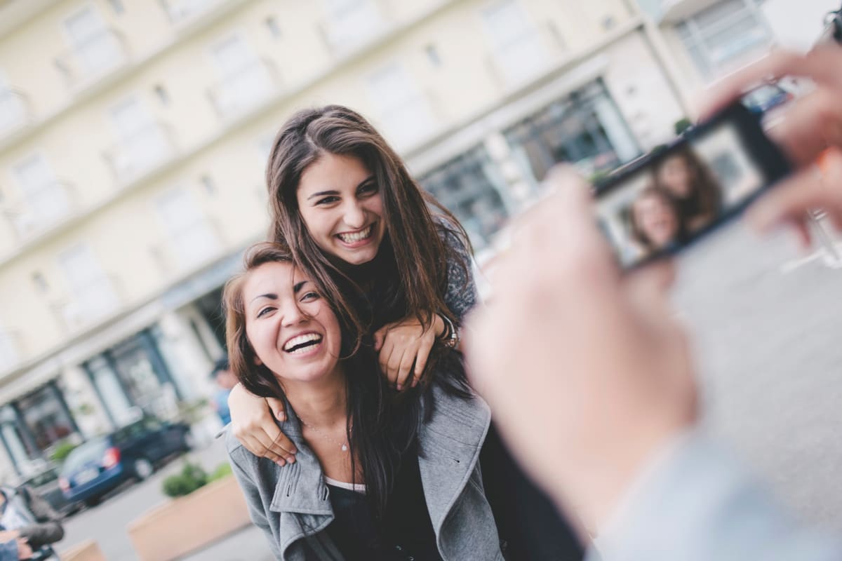 Two women have great fun on a hen party