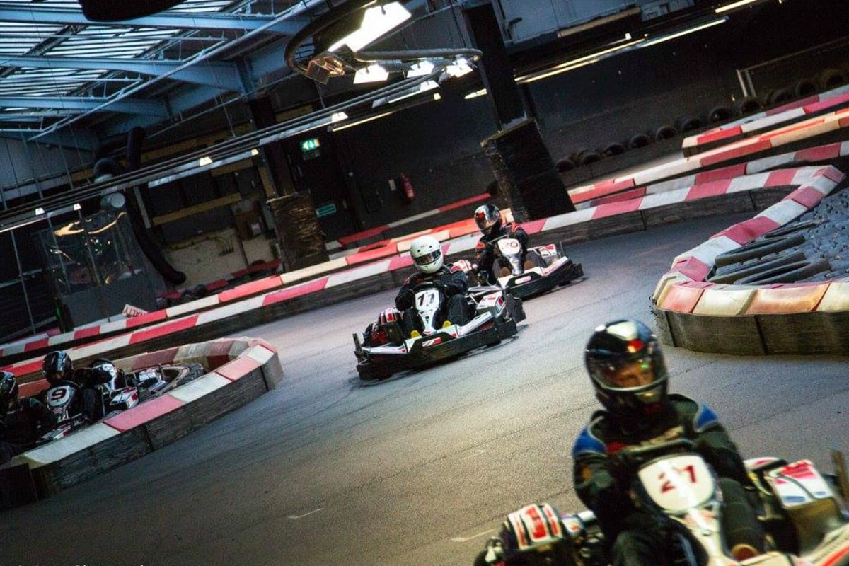 Team Sport Karting Cardiff - Karts on the track.jpg