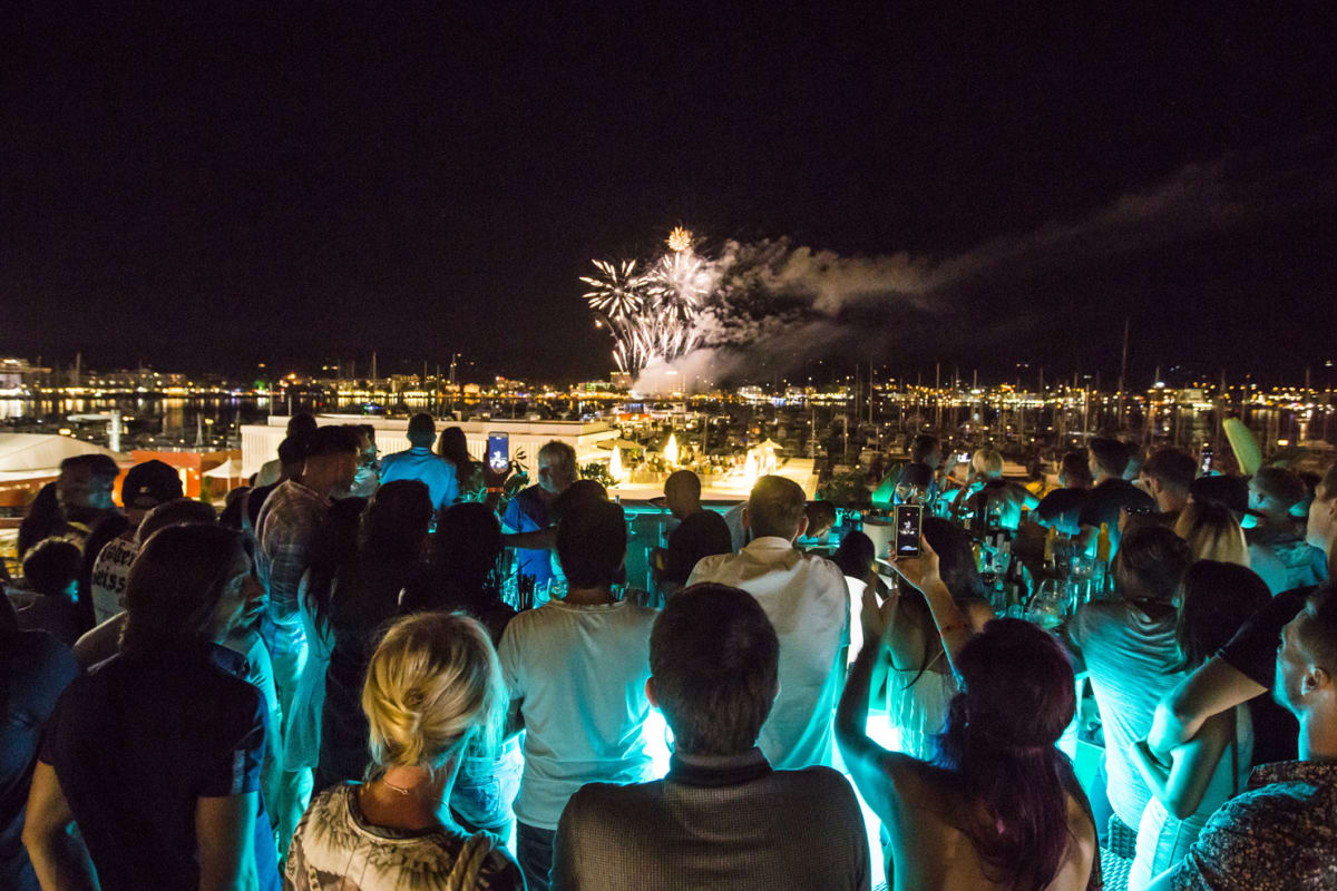 Rio Ibiza evening fireworks