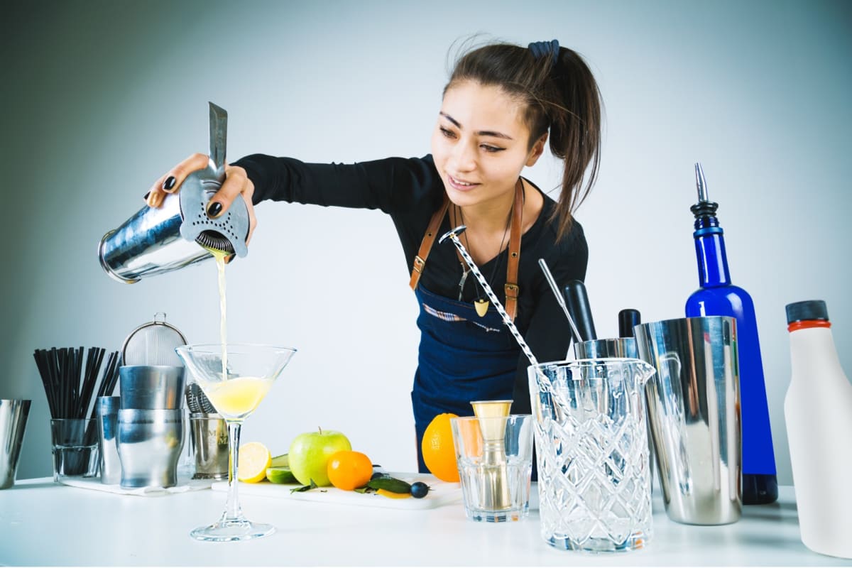 Tipsy cocktail making