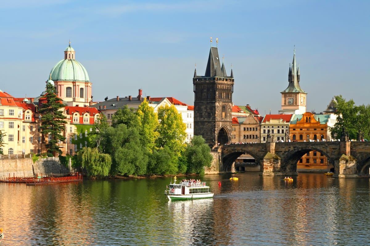 Old town of Prague, Czech Republic boating tour