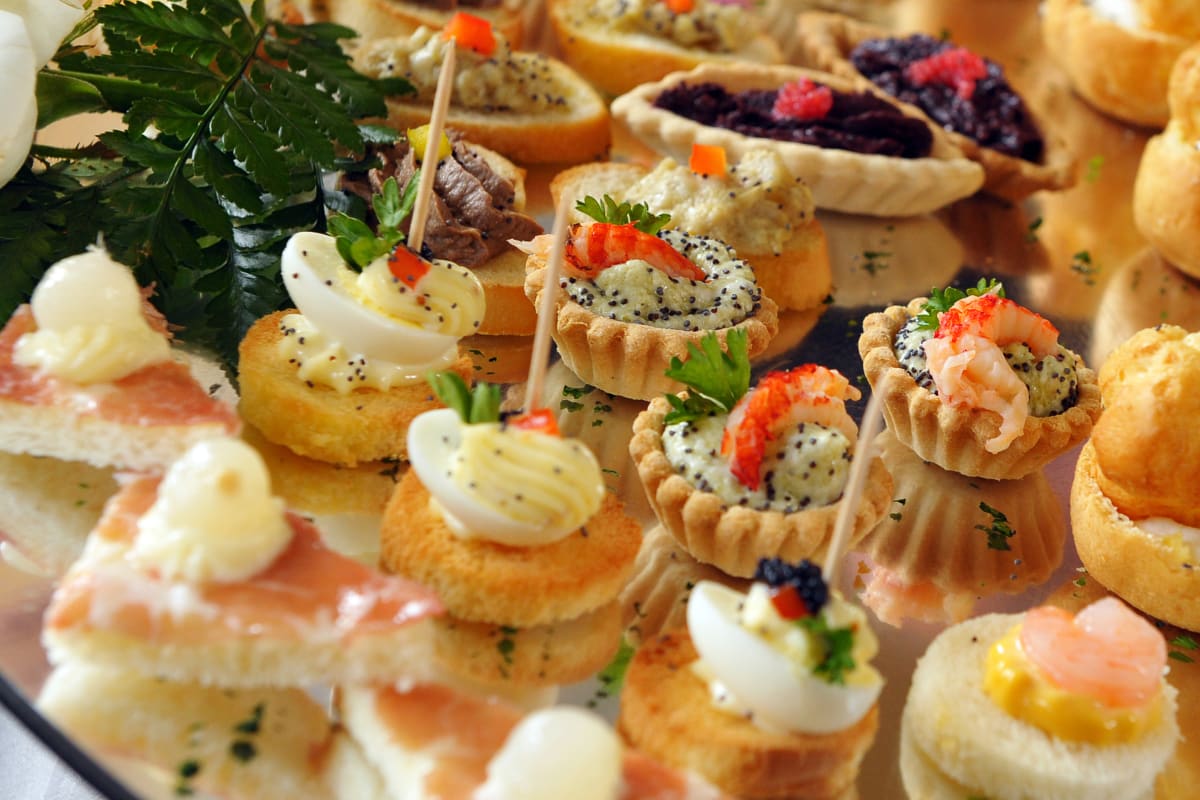 70's style appetisers  vol au vents