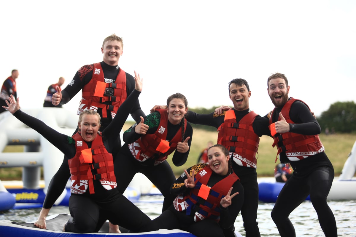 Aqua Park Cardiff group shot