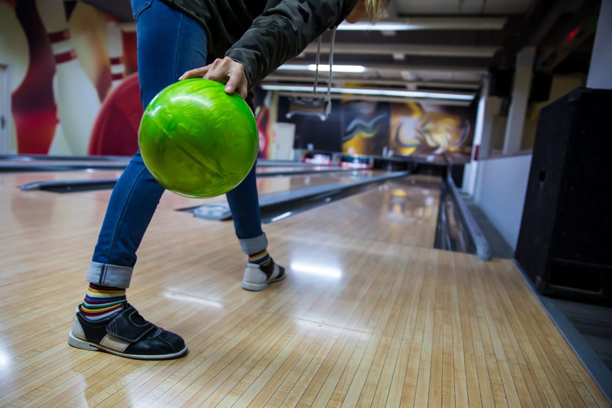 woman at bowling abbey