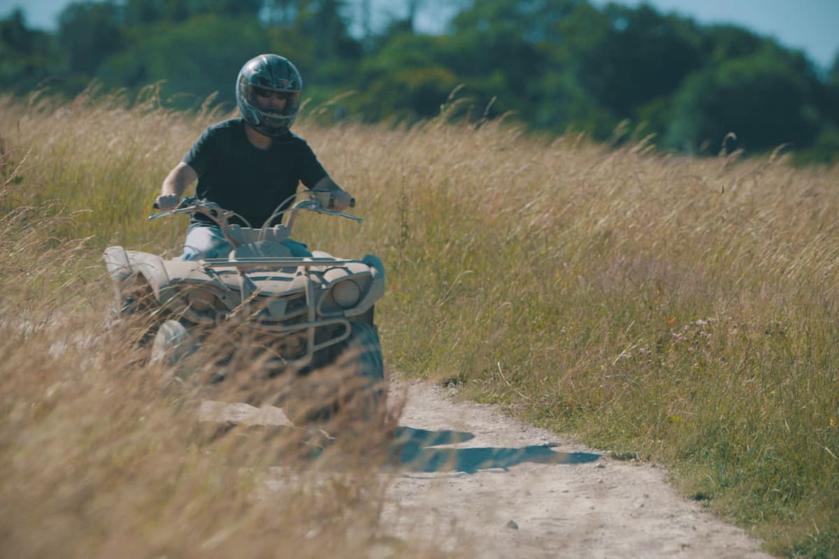 quad biking Gorcombe Farm stag