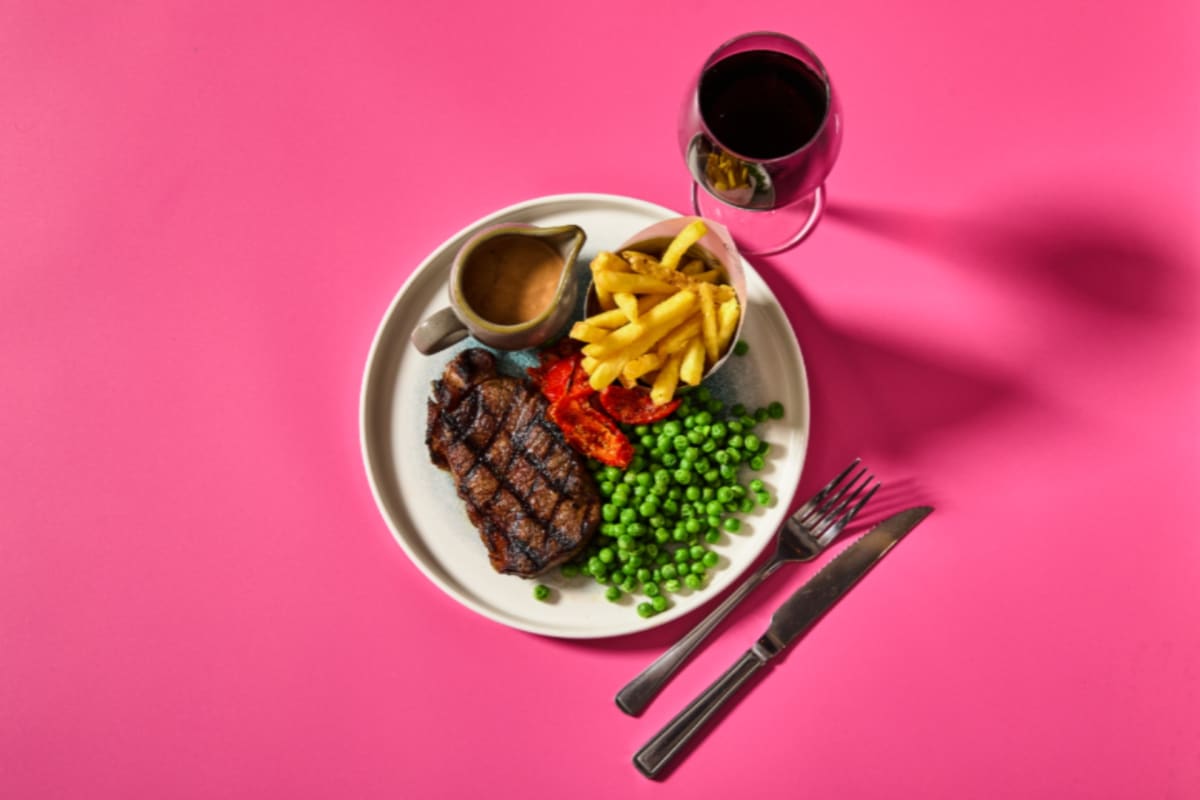 steak and chips