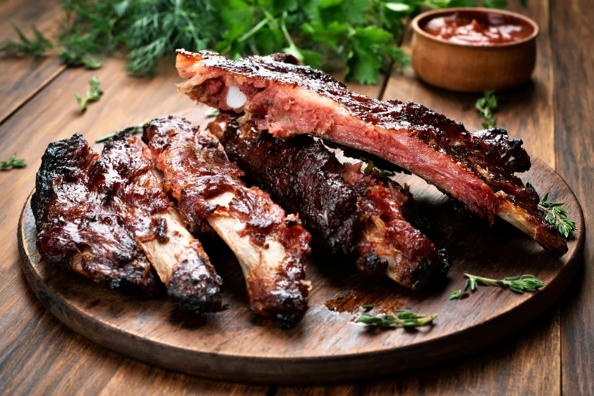 A plate of ribs