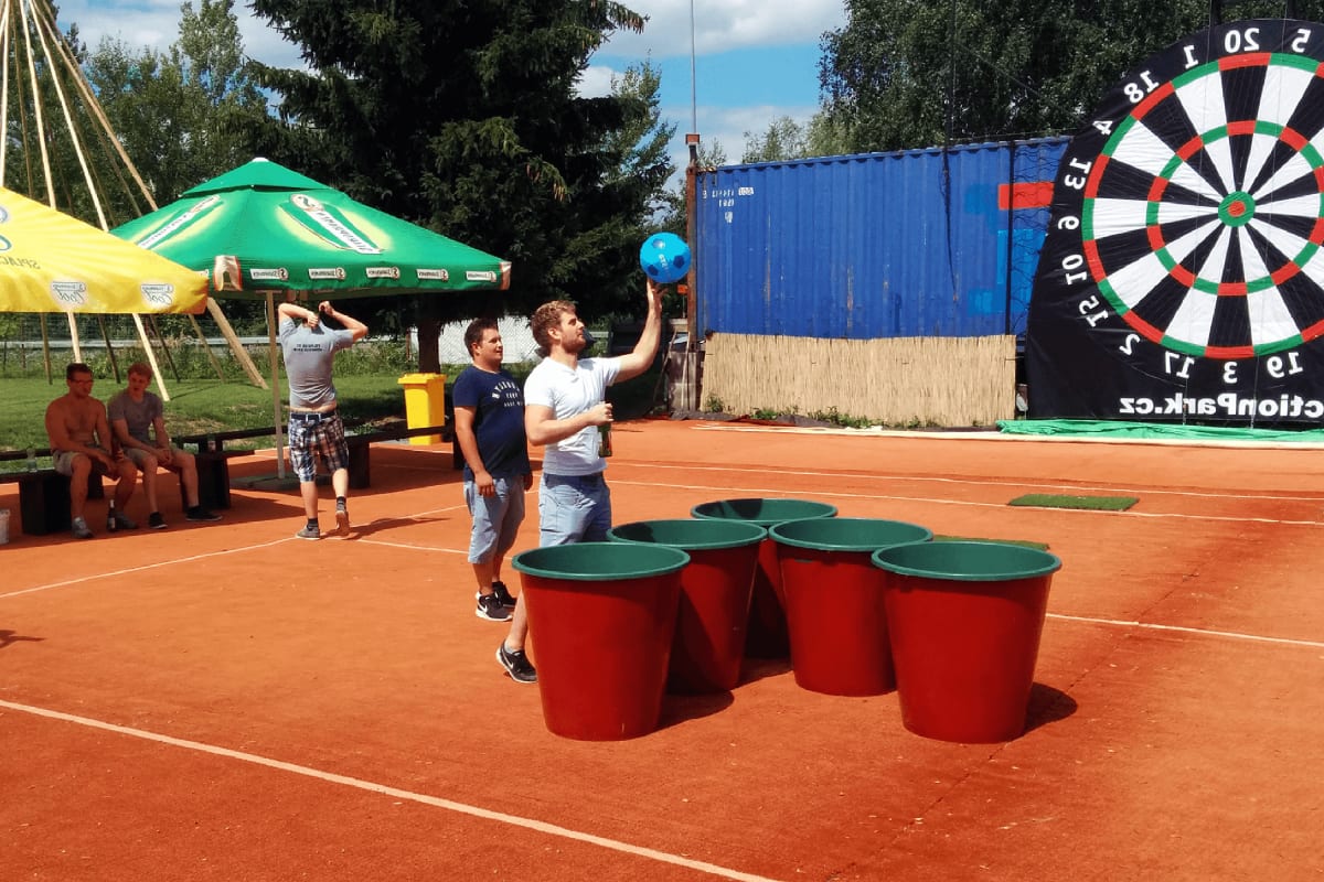 Giant beer pong Prague