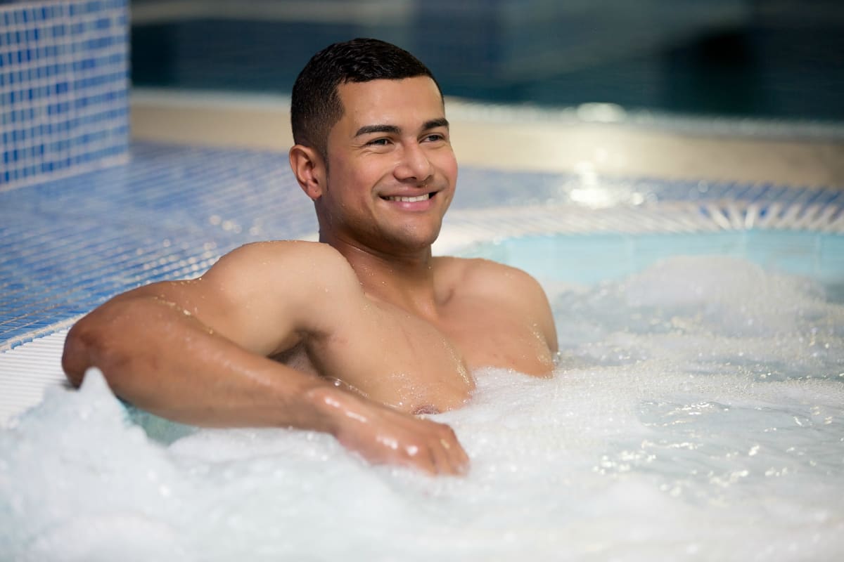 Man enjoying the spa day