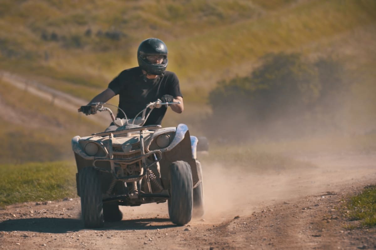 quad biking Gorcombe Farm stag