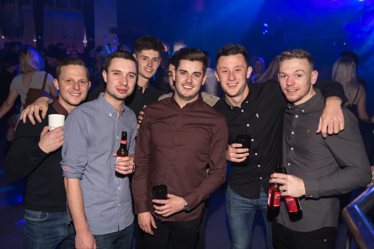 Stag group having fun nightclub nightlife