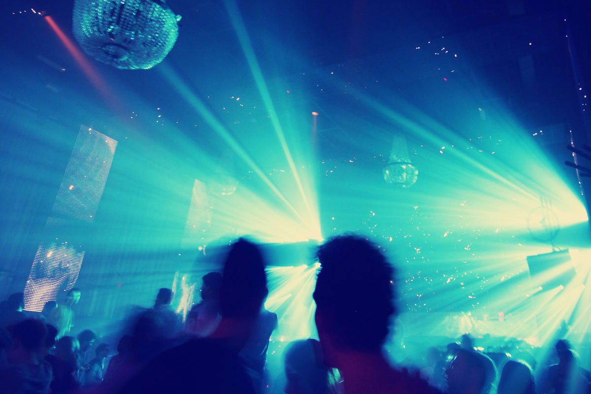 People dancing in a nightclub