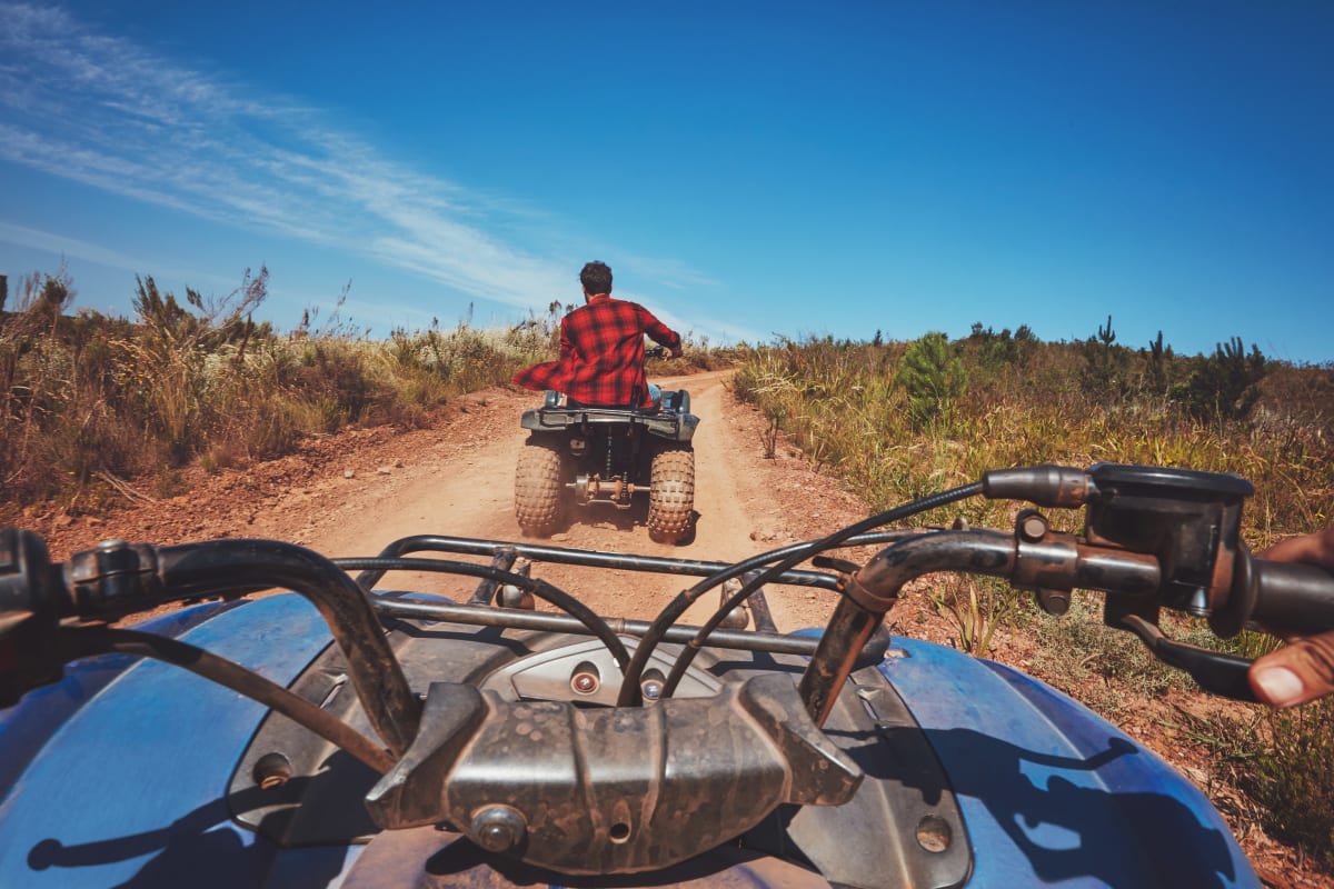 A quad bike trek