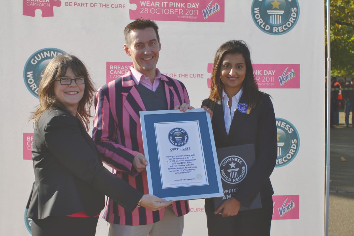 World Record Bra. Biggest, Largest & Very Pink Bra