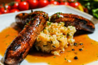 Irish meal sausage and mash