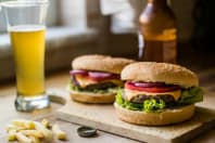 Burger meals with beer