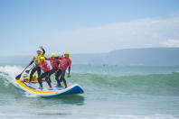 guys doing paddleboarding