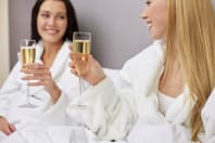 spa day with champagne