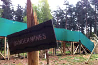 Skirmish Dorset - Painball zone - danger mines sign.jpg