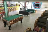 Now Benidorm pool table and tv area