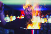 Bar Soba Making Caramelised Rum Punch