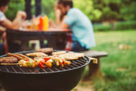 A group of guys having a BBQ