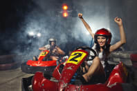 Women doing go karting