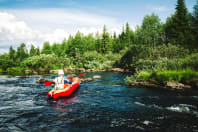 a person kayaking