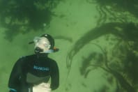 Dive Newquay diver in deep water