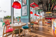Bella Italia - Brighton Marina seating and window view