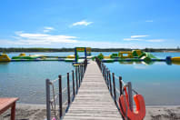 Lake Lupa Premium Beach bridge to inflatables