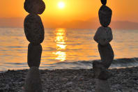 Seaside Art Stone Balancing