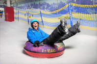 Chill Factor woman on sledge