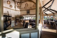 Amstel Boathouse bar interior seating