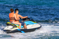 couple on jet ski