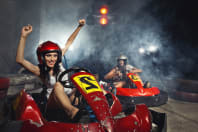 Women doing go karting