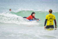 A girl doing bodyboarding_Newquay Activity Center