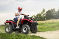 A man on a quad bike