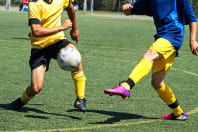 A stag group playing football