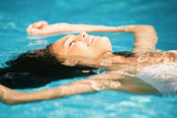 Woman Smiling in Spa Pool